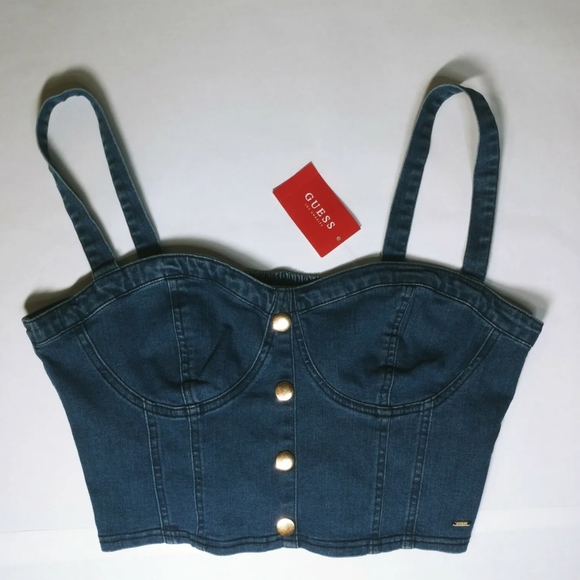 GUESS Denim Cropped Top - Picture 8 of 8